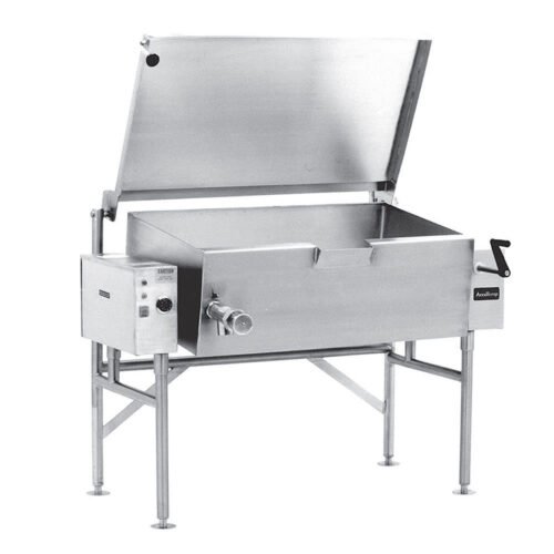 AccuTemp ALTES-40 40 gal. Tilt Skillet - Open Base, Spring Assisted Lid, 240v/3ph