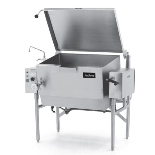 AccuTemp ALTGSE-40 40 gal. Tilt Skillet - Open Leg Base, Peened Interior, Natural Gas