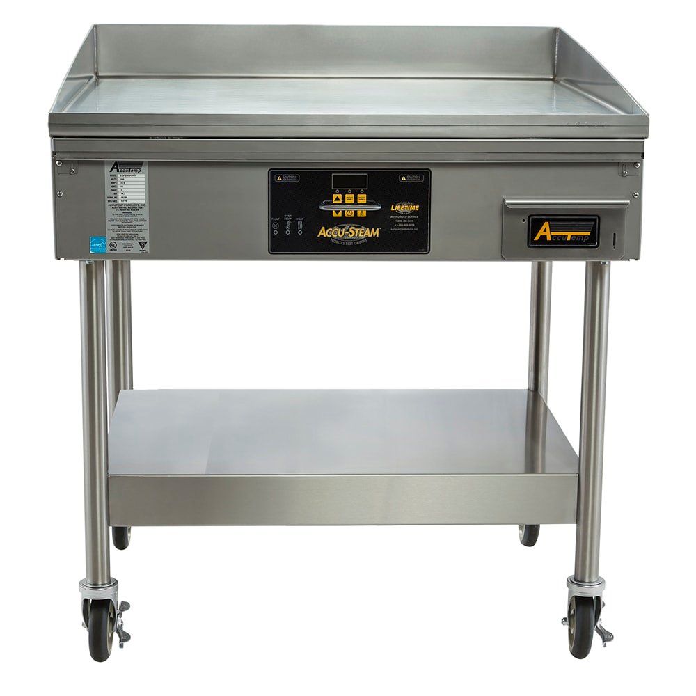 AccuTemp EGF2401B2450-S2 24" Electric Griddle w/ Mobile Stand - Thermostatic Controls - 3/16" Steel Plate, 240v/1ph