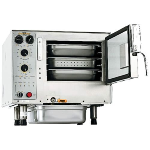 AccuTemp S32403D110 (3) Pan Convection Steamer - Countertop, Holding Capability, 240v/3ph