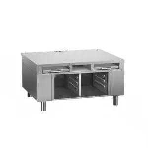 Rational 60.31.327 Stationary Equipment Stand for 2-XS, Open Cabinet Base & Pull Out Shelves Rational 60.31.327 Stationary Equipment Stand for 2-XS, Open Cabinet Base & Pull Out Shelves