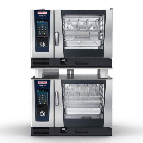 Rational ICP 6-FULL/6-FULL LP 208/240V 1 PH Double Full Size Combi Oven - Boiler Based, Liquid Propane